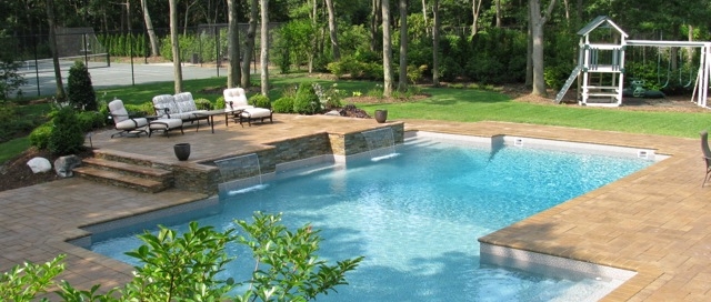 Geometric Salt Water Pool and Surround: