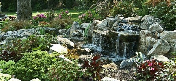 Deck and Patio Pondless Waterfall