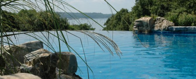 Deck and Patio Infinity Pool, Cove Neck, NY: